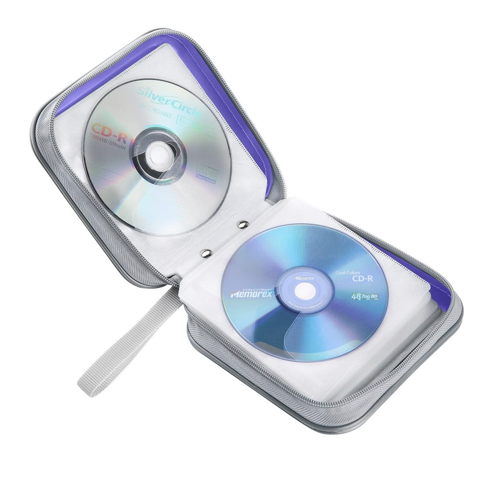 Amazon.co.jp: Siveit CDケース 40枚容量 CD/DVDケースホルダー 財布